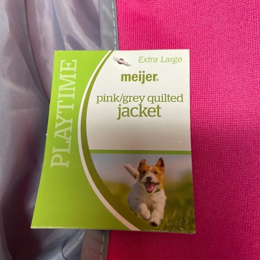 Pink and gray rain jacket